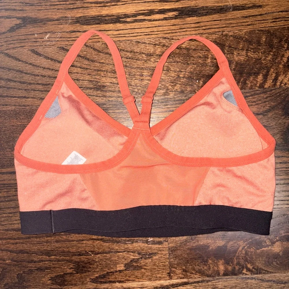Nike Coral Orange Sports Bra with Black Band